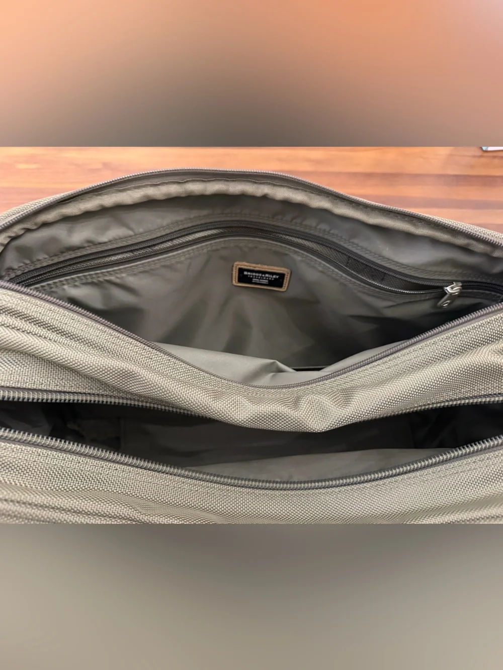 Briggs & Riley Olive Ballistic Nylon Laptop Case / Briefcase Bag — Missing Strap